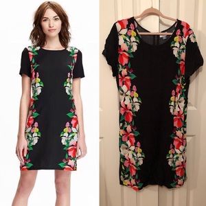 Old Navy mini shift dress tropical floral
